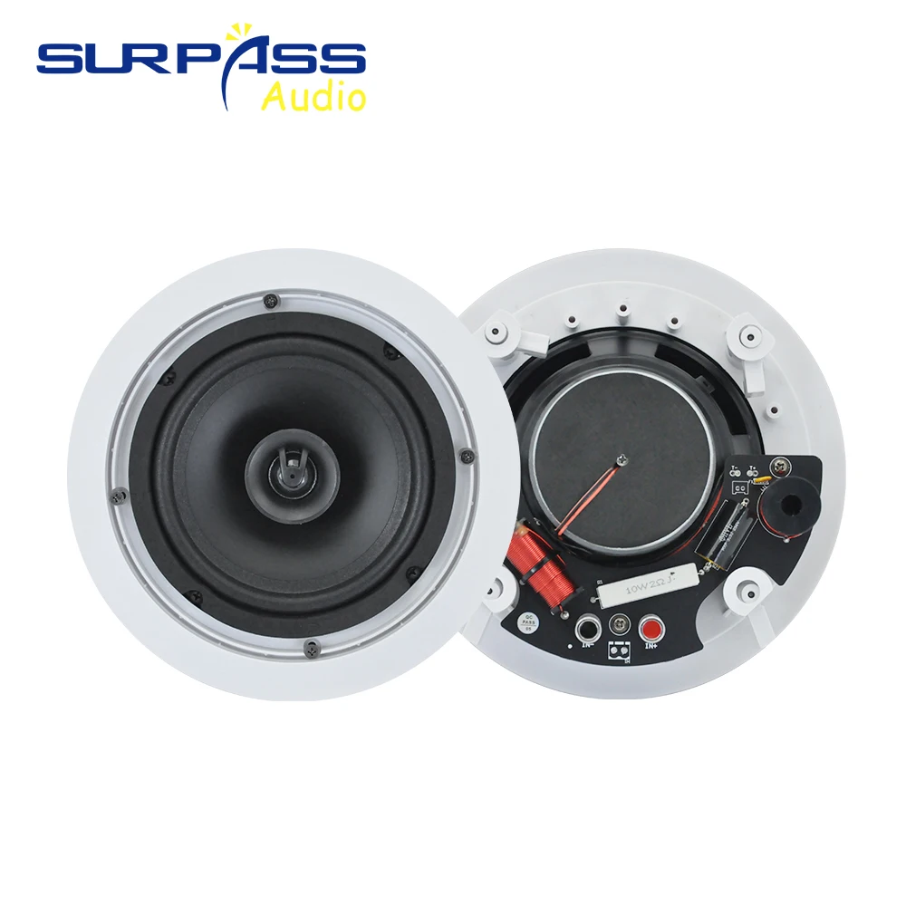 40W Ceiling Speaker 6 inch Coaxial Loudspeaker Home Theater Background Sound System Public Address Wall Horn for Restaurant Inn