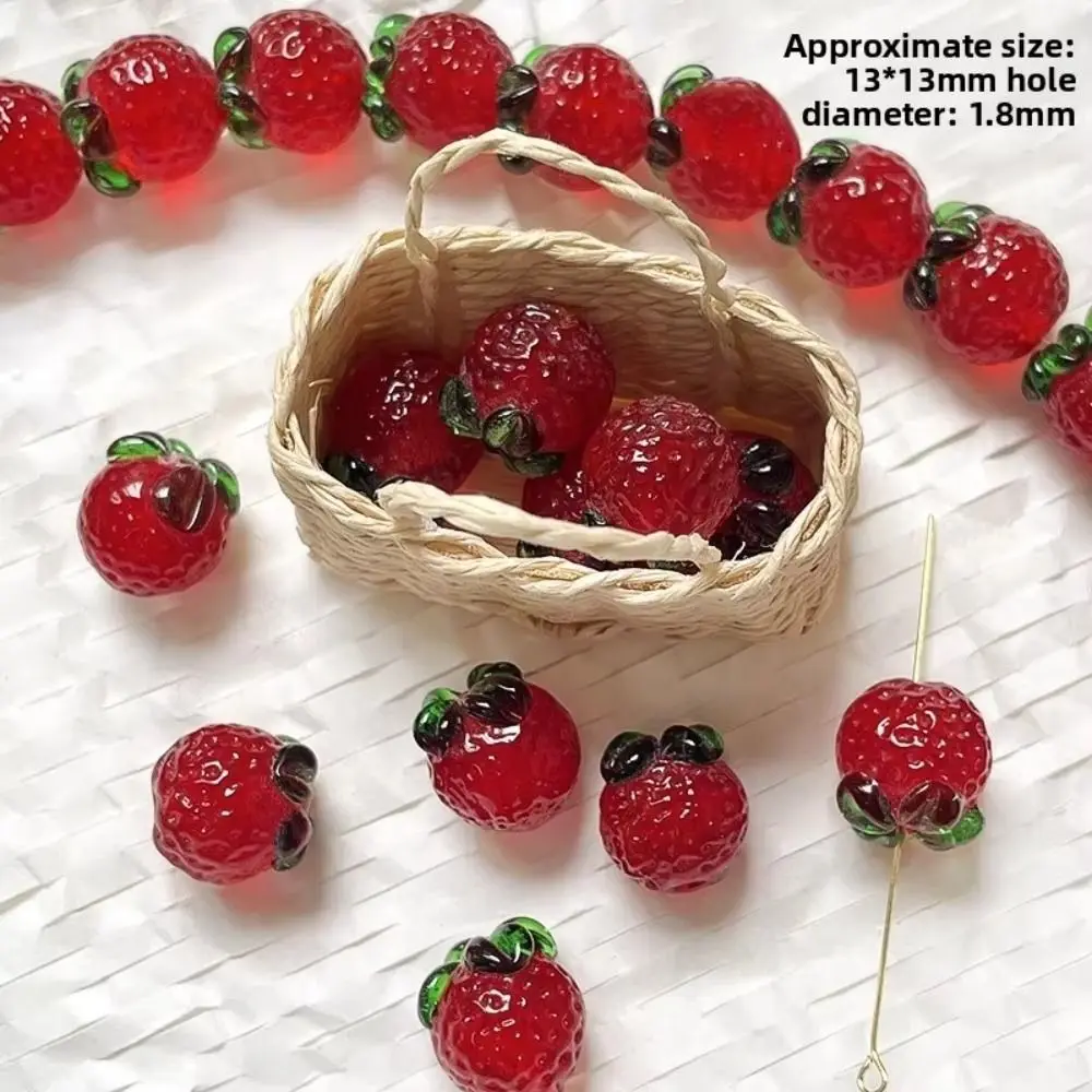 New Beads Shape Glass Beads Handmade Creative Fashionable Accessories Interest Design Glass Material Watermelon Beads