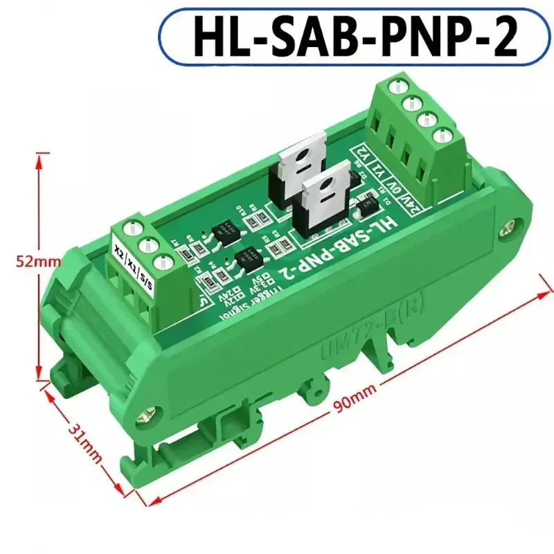 PLC DC Amplifier Board 2-way Contactless Solid State Relay Module Photoelectric Isolation PNP NPN DC3.3 5V 12V 24V Output