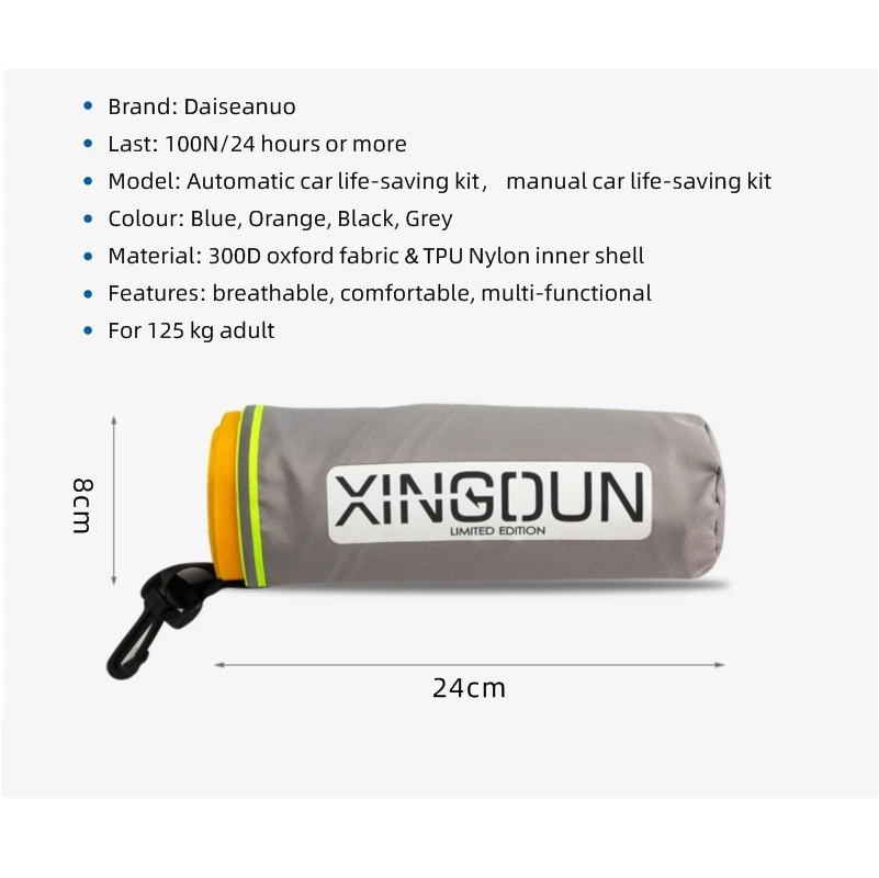 Inflatable Life Jacket Life Ring, Professional Adult Buoys for Car, Raft Surfing Safety Vest, Jet Ski Boating Lifeguard - view 3