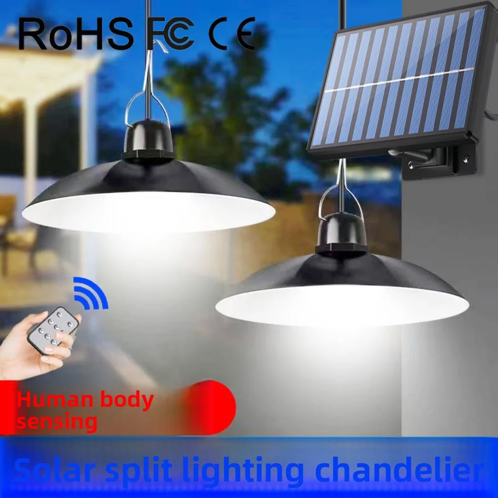 New Solar Powered Light One To Two Super Bright Household Outdoor Courtyard Light, Waterproof Light Solar Powered Pendant Light