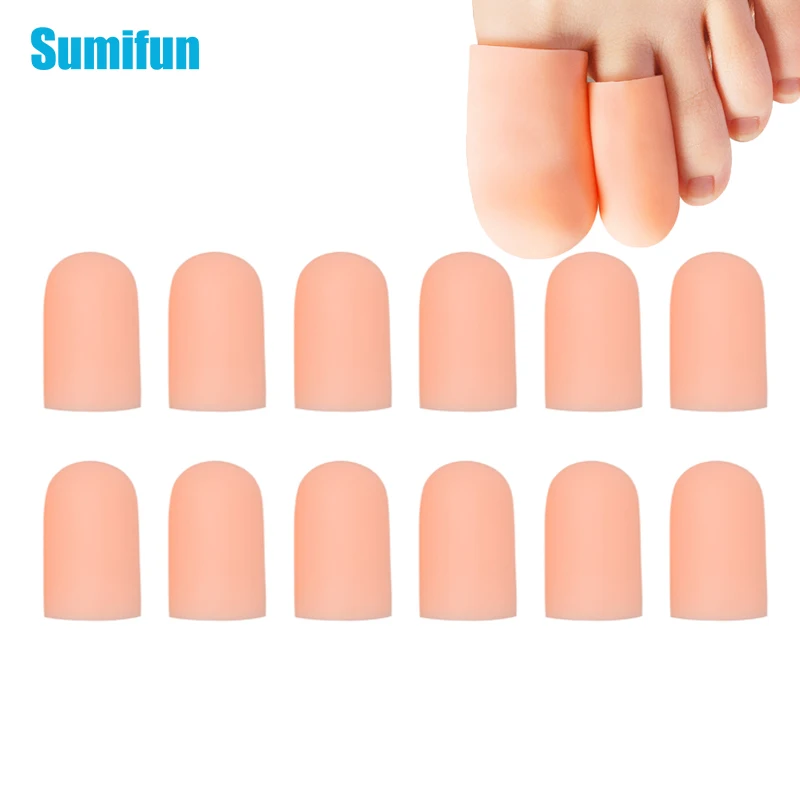 8Pcs/4คู่ร้อนซิลิโคน Toe Protector ฝาครอบหมวกป้องกัน Corns Bunion Pain Relief Calluses Blisters เท้าเครื่องมือดูแล