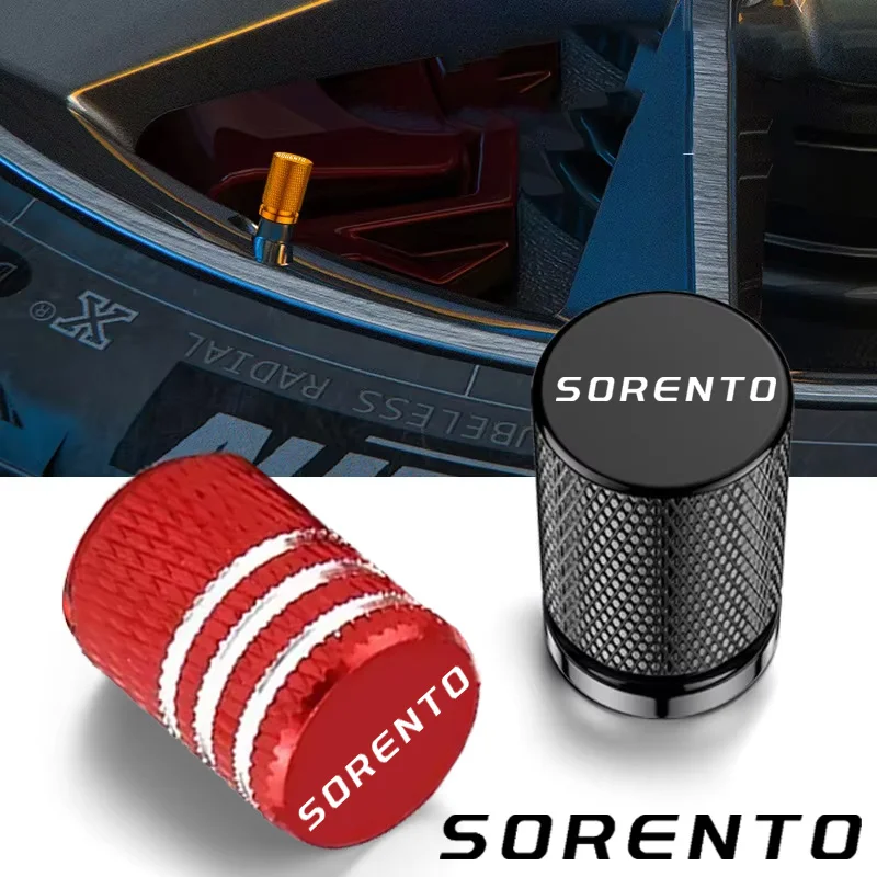 4PCS Car Wheel Tire Valve Protection Caps Accessories for KIA SORENTO Logo K7 KX3 KX5 Morning PICANTO Anti Dust Stem Cover
