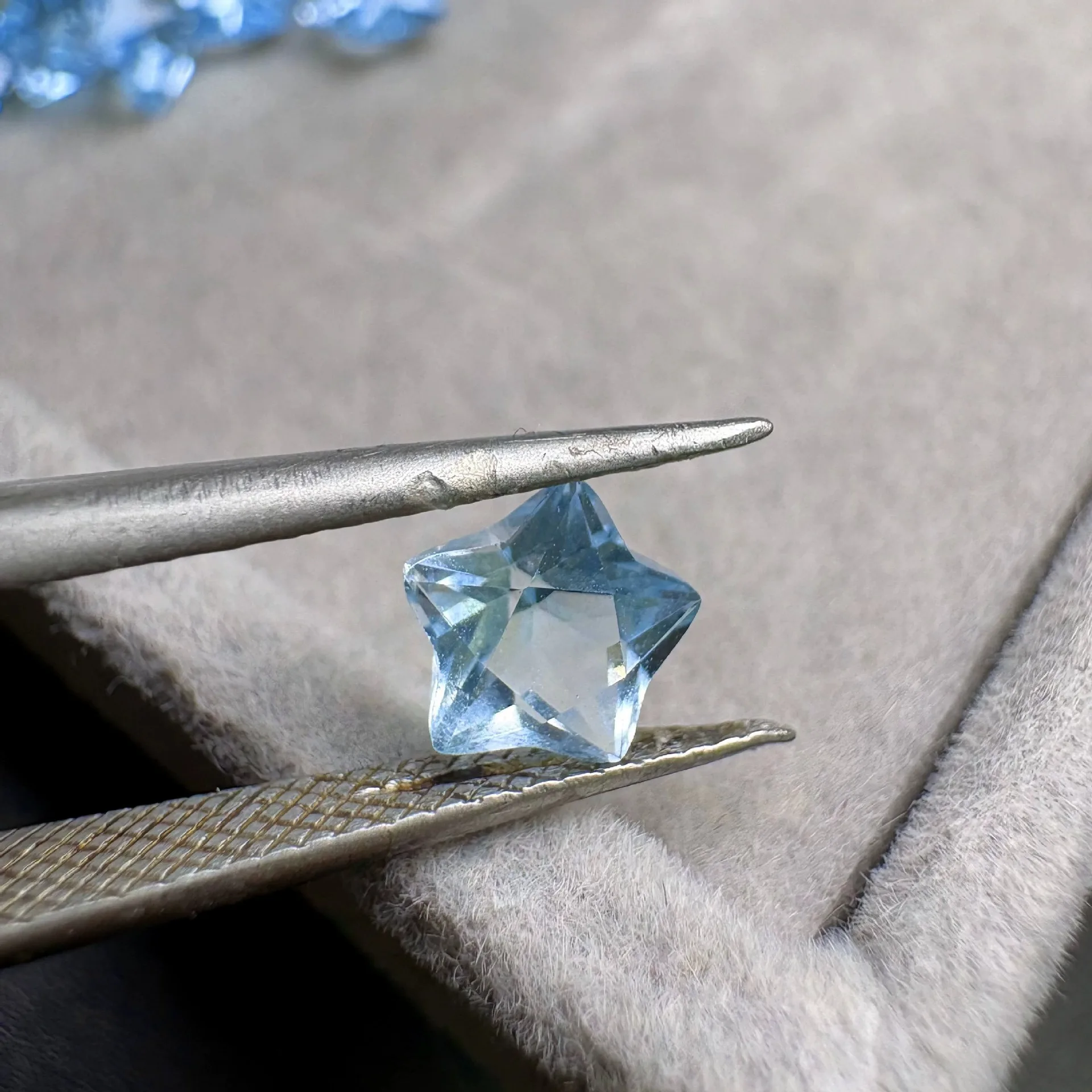 Wholesale 6x6mm Natural Sky Blue Topaz Star Shape AAA Quality VS Loose Gemstones For Jewelry Making