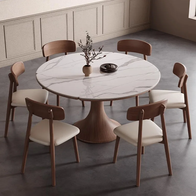 

Premium Creative Table Aesthetic Design Italian Vintage Dining Table Trendy Glamour Tavolo Rotondo Pranzo Dining Room Furniture