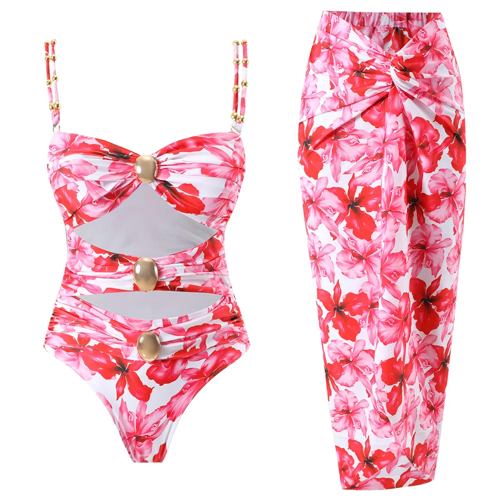 

One Piece Swimsuit Women 2024 High Waist Bathing Suit Women's Swimwear Bikini Push Up High Waist Bodysuit Summer Beachwear