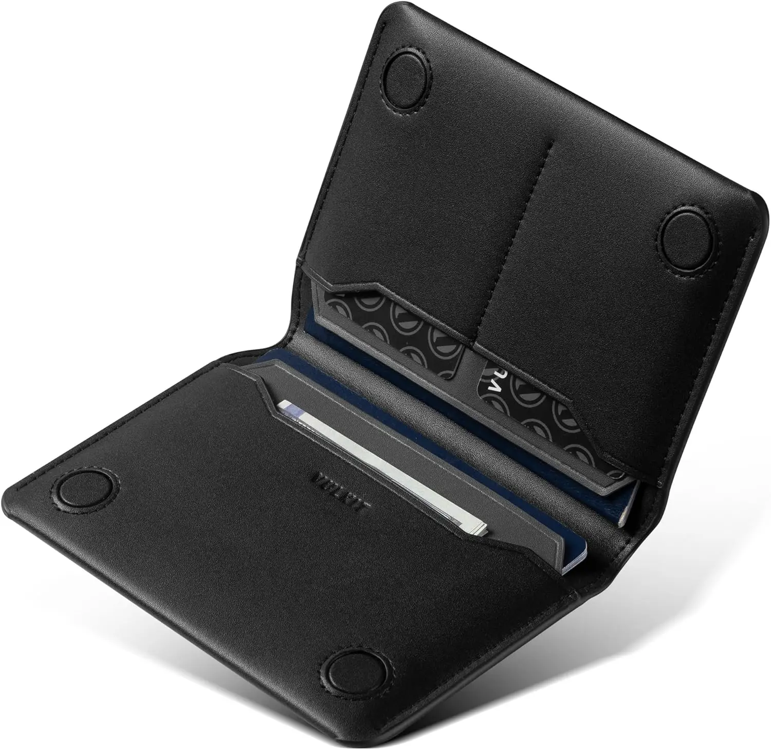 

Тонкий кошелек для паспорта с защитой от RFID и магнитной застежкой для путешествий, вмещает паспорта, карты, наличные — идеальный подарок для мужчин и женщин