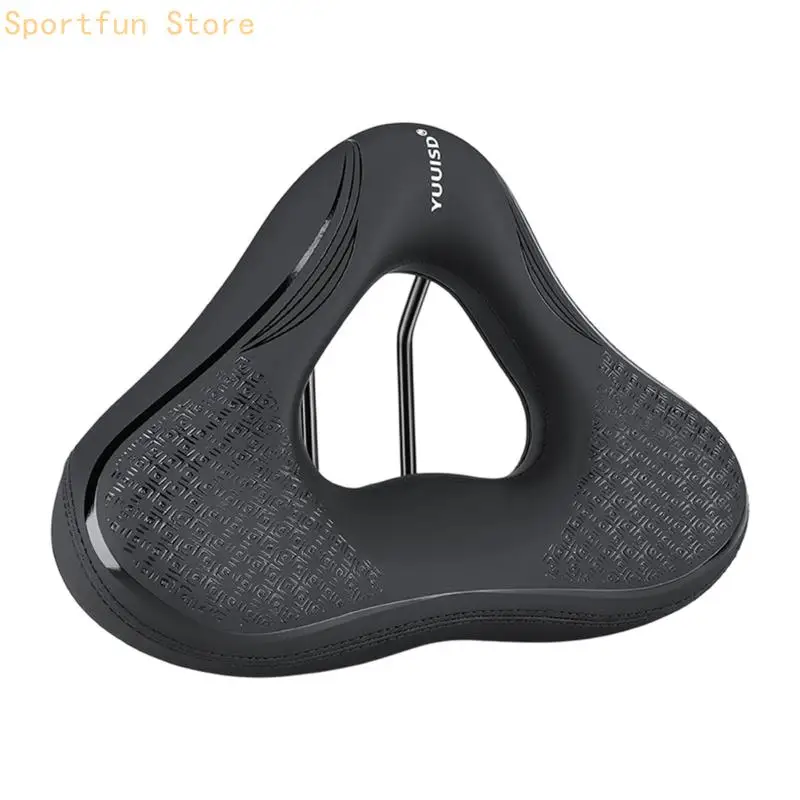 Vibration-Cushioning Bike Saddles Cushion with Wide Profile and Support Coils X7JD