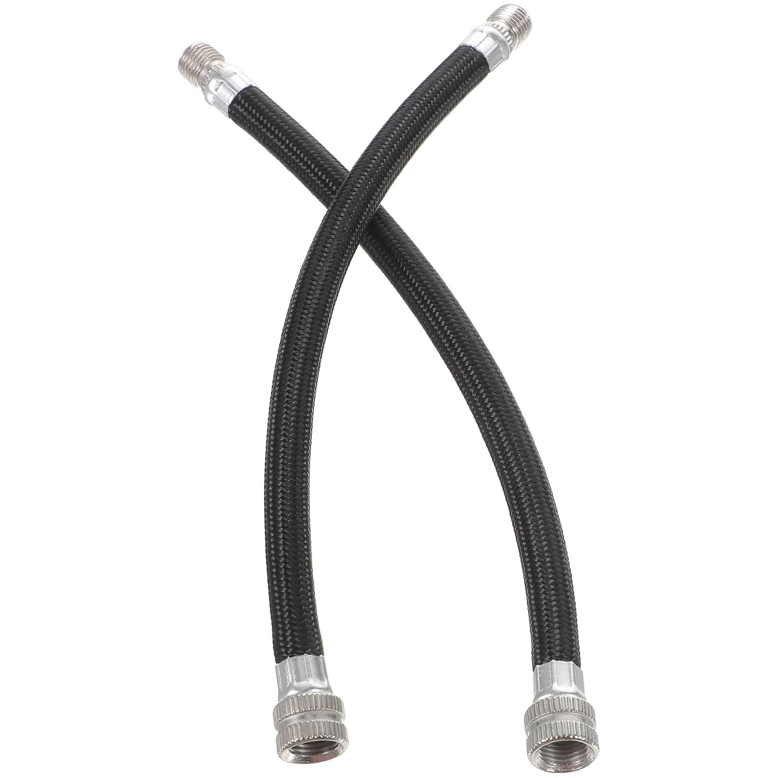 Cable de tubo de inflado de manguera de extensión de bomba, 2 uds., para Schrader (negro), manguera de extensión de tubo de extensión para     Bomba de bicicleta