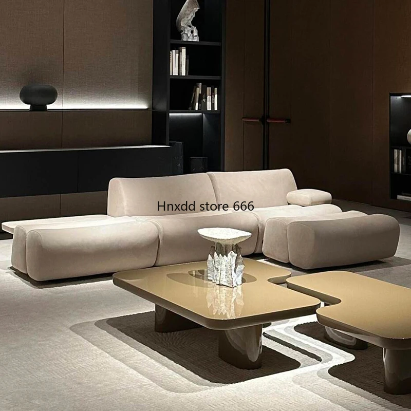 Erste Schicht Rindsleder Wohnzimmer einfache Bambus Sofa weiße Creme Wind