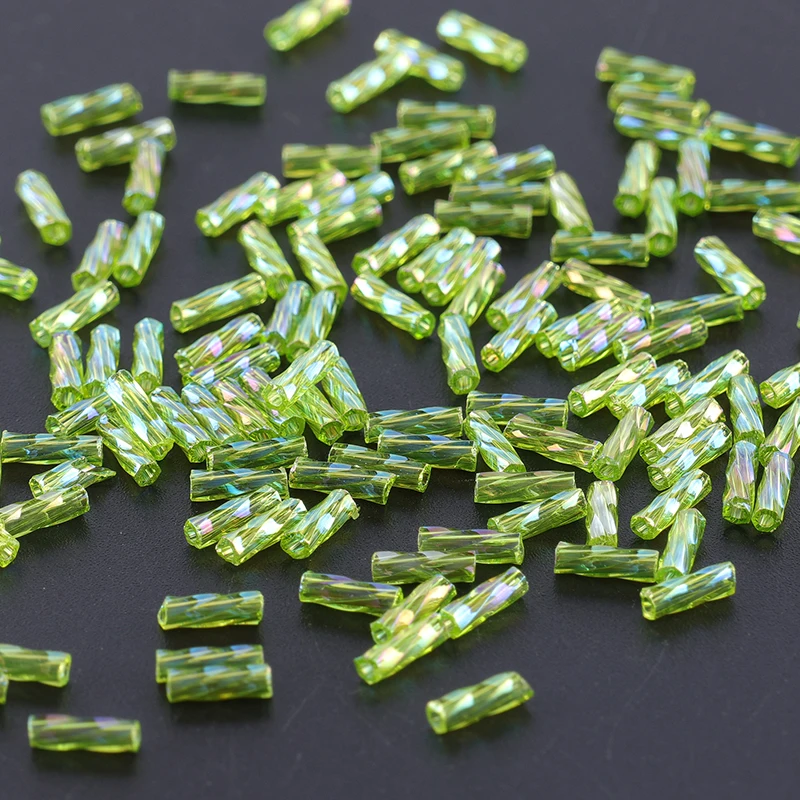 Importiert aus Japan, MGB 6MM Spiral Dazzling Colorful Tube Beads 10g Tube, für Kleidung, Kopfschmuck, Haarspangen, Ohrringe, DIY-Zubehör. – Detail 5