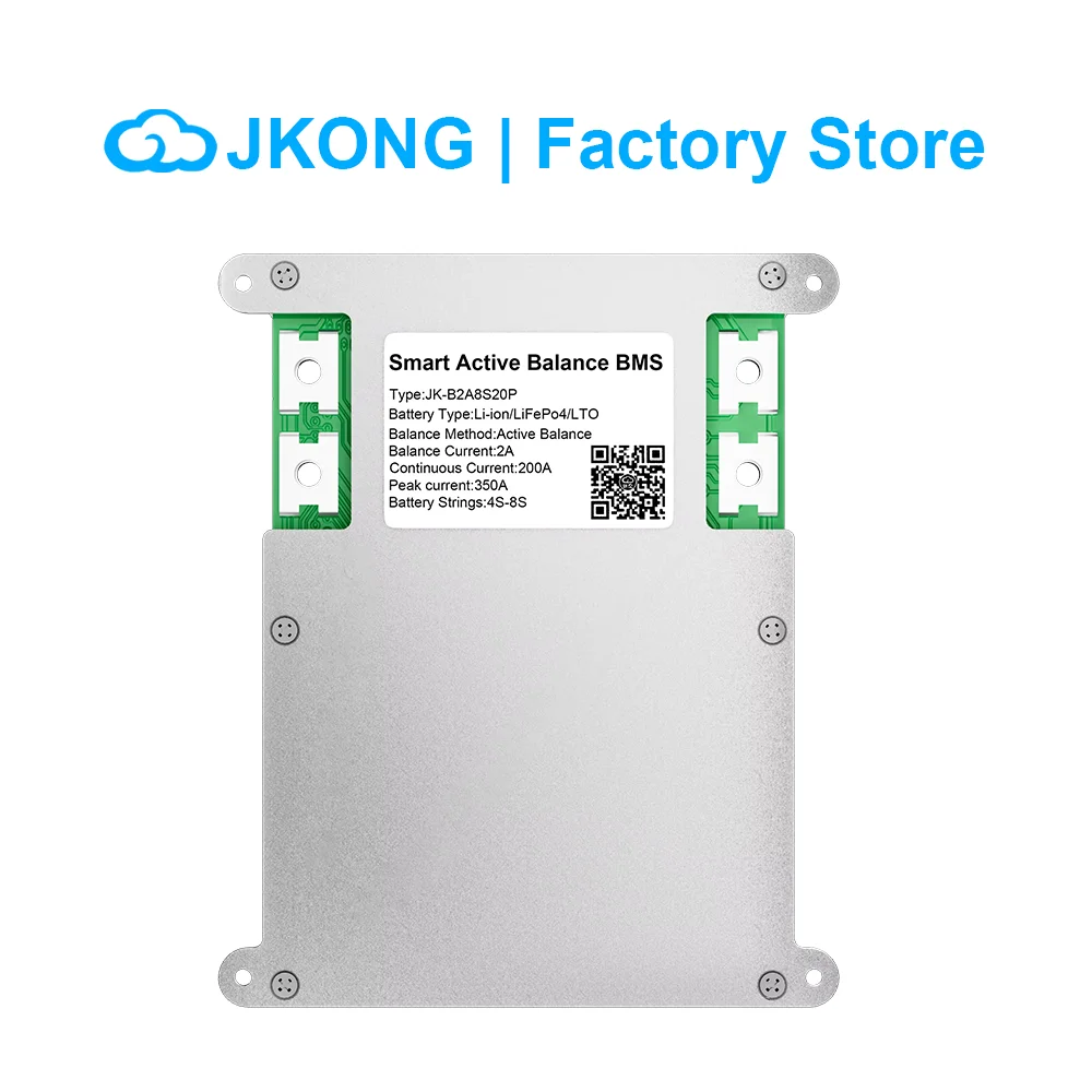 

JIKONG Smart BMS для литий-ионного аккумулятора 4S~8S LiFePo4 18650 с активным балансом 1A 2A и BT RS485 CAN Heat 4S 8S 12V 24V JK BMS