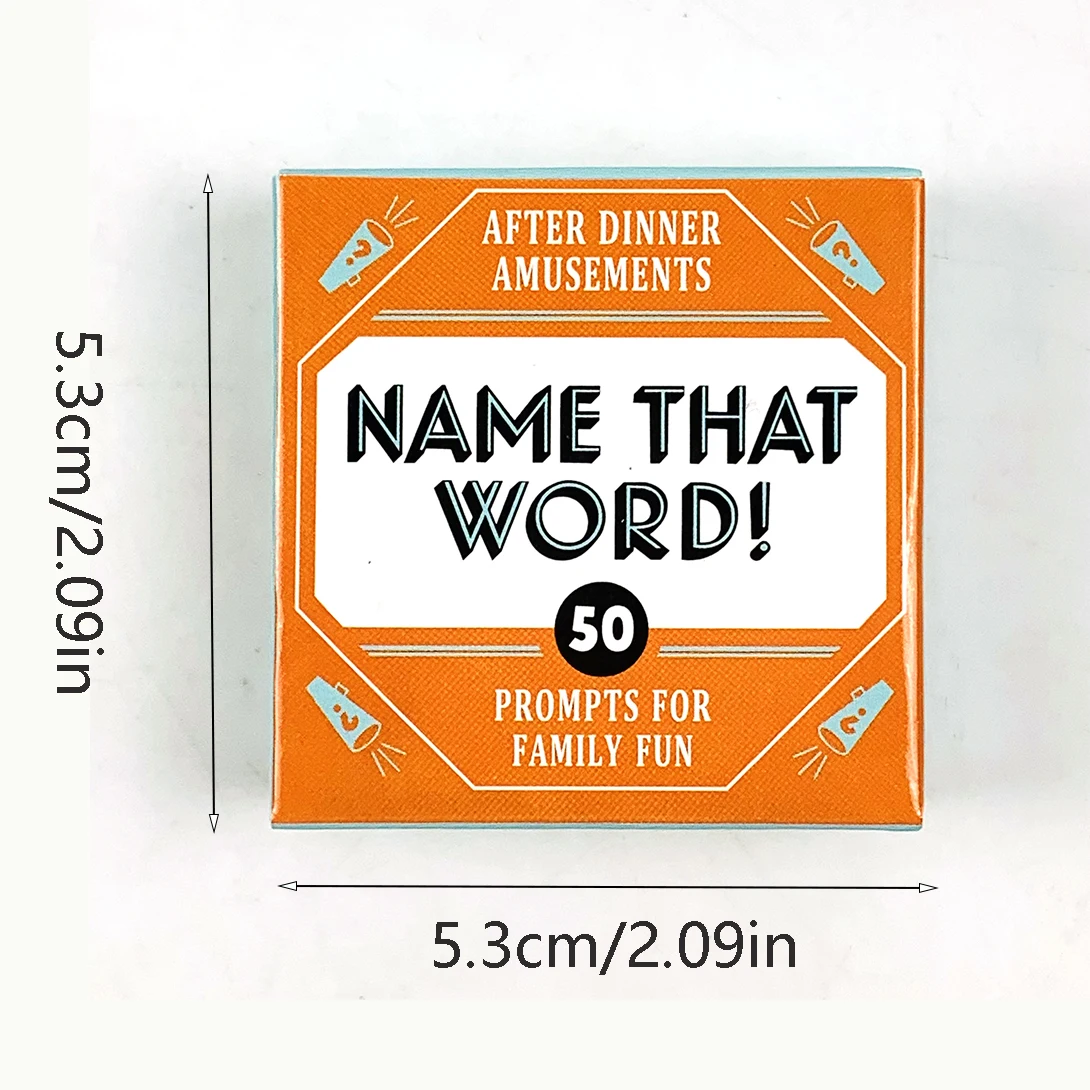 بطاقات ألعاب صغيرة الحجم "اسم تلك الكلمة! "51 قطعة من لعبة الورق لعبة بطاقات تجميع الأسرة لعبة التخييم على شكل زهرة قلب حقيقية