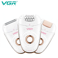 VGR Professional Hair Remover 3 in 1 Epilator IPX4 Epilator Rechargeable Hair Trimmer Electric Epilator Hair Removal Women V-739