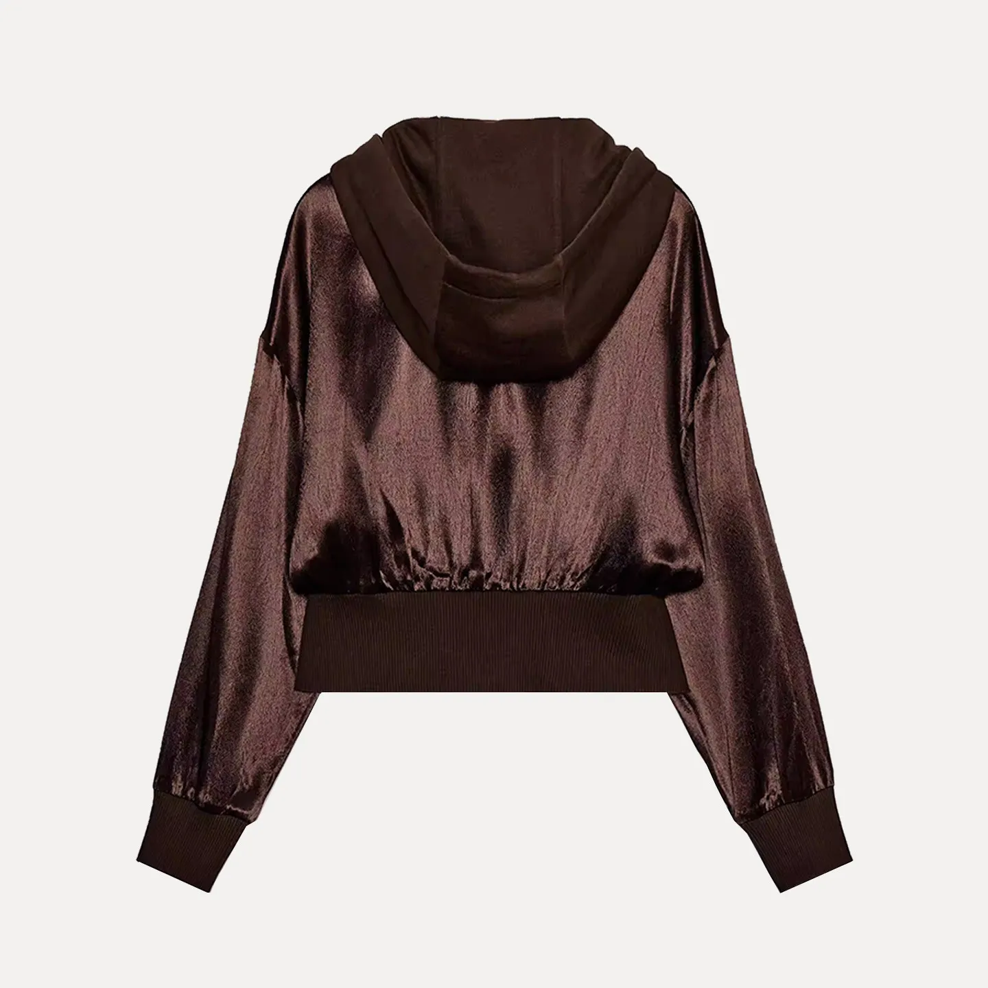 Z Mujer Faionable Con Capucha Patchwork Jaet 2025 Nuevo Sle Personali ort Abrigo Largo Cierre de Cremallera Sve