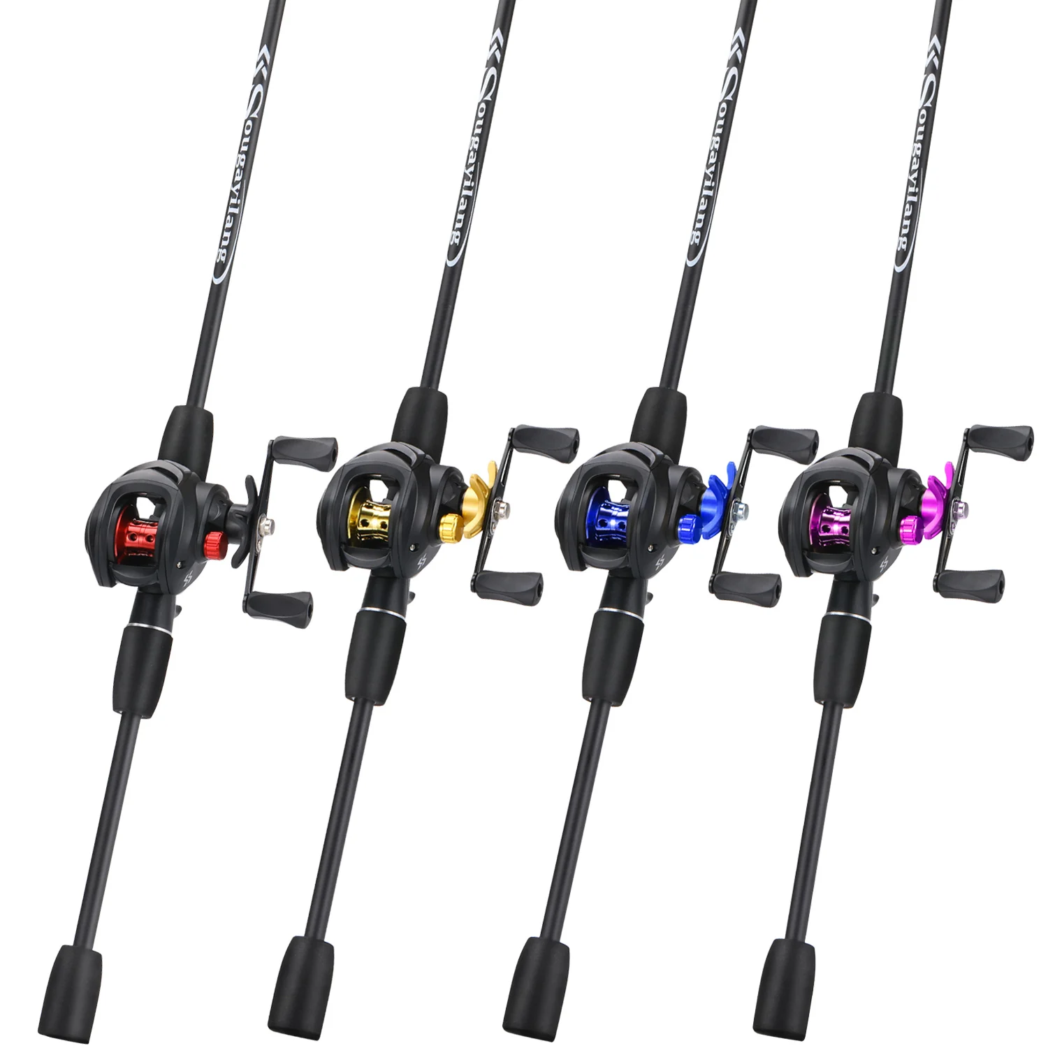 Sougayilang Fishing Rod Reel Combo Lightweight and High Carbon Casting Rod 7.2:1 Gear Ratio Baitcasting Reel With Line as A Gift