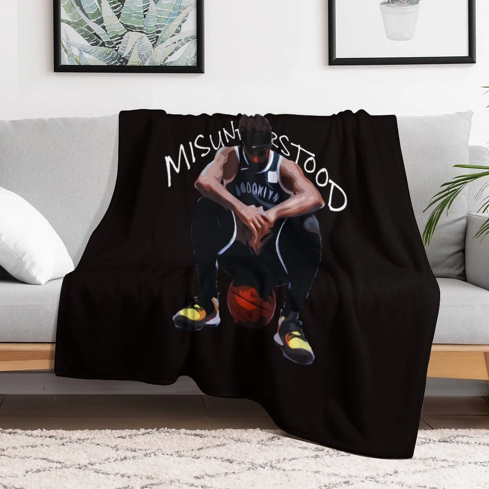 Kyrie Irving - Misunderstood Throw Blanket Vintage christmas decoration Blankets