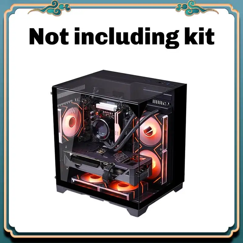 ABJG-PC ケース シービュールーム ゲームコンピュータ デスクトップ M-ATX マザーボード 両面強化ガラス PC ゲーマーキャビネット
