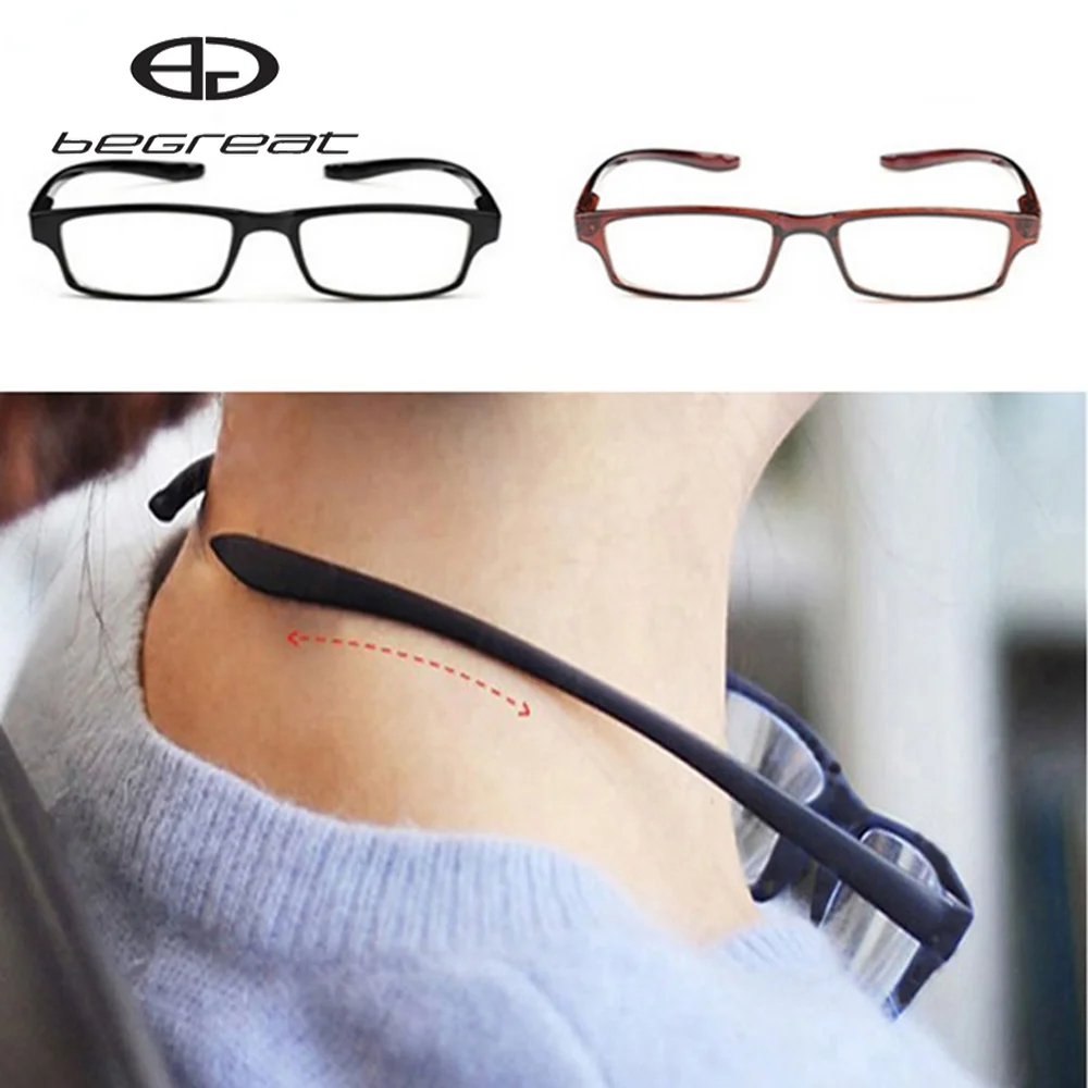 

BEGREAT Neck Hanging Women Anti-fatigue Presbyopia Eyeglasses Ultralight Unbreakable Reading Glasses Men