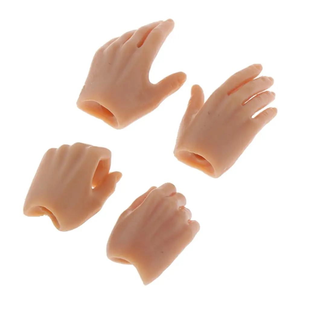 2Pairs 1:6 Natural Skin Hands Model Set for 12'' CG CY Girl Figures