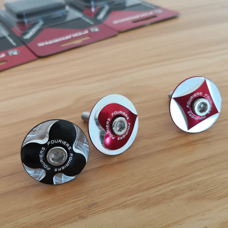 FOURIERS Bicycle Cycling MTB 6061 Aluminum alloy CNC Stem Top Cap Cover Headset With Screw