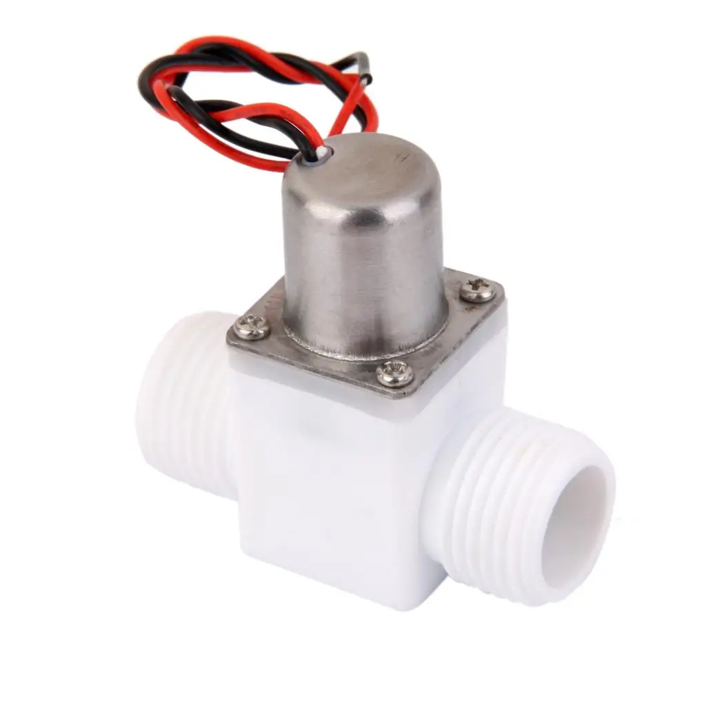 Plastic Toilet Closestool 20mm Male Thread Bi-stable Solenoid Valve