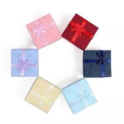24Pcs/Lot Ring Jewelry Organizer Box Rings Packaging Paper Case Earring Ear Studs Gift Storage Boxes Jewellery Store Container