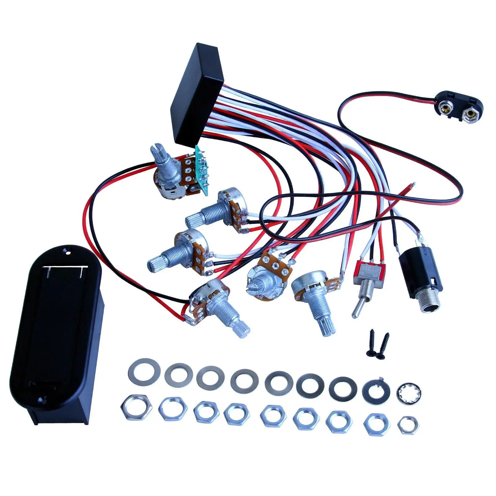 Electric Bass Preamp Circuit Signal Amplification Three Band Pickup Equalizer Amp for Bass Guitar Amplifier Parts