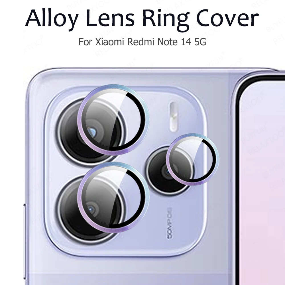 For Xiaomi Redmi Note 14 Pro 5G Eagle Eye Lens Ring Cover Case Aluminium Alloy Rredmy Note14 4G 14pro Note14pro Glass Protector