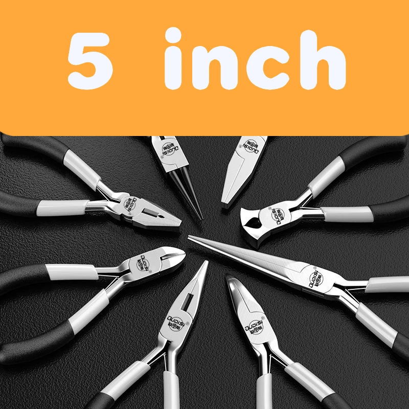 5 inch High-carbon steel Jewelry Pliers Needle Nose Pliers  Side Cutting Pliers Jewelry Making Hand Tool