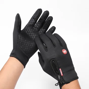 Touchscreen-Fleece-warme Handschuhe, Outdoor, Radfahren, Fahren, wasserdicht, kalte Handschuhe, winddicht, rutschfest, für Damen und Herren, Winter-Skihandschuh
