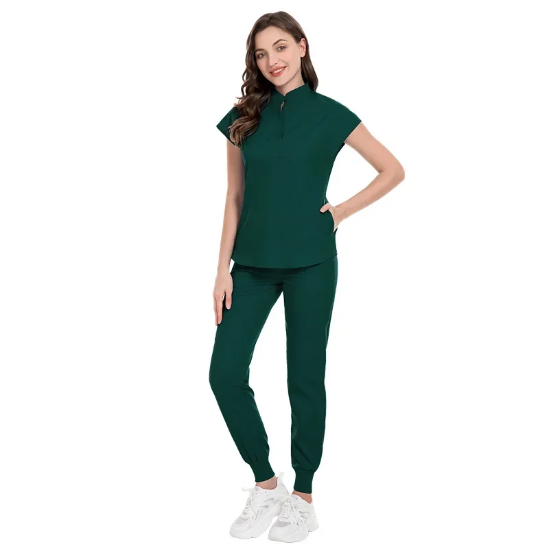 Gran oferta, conjunto de batas de enfermera para mujer, uniforme de Hospital suave lavable antiarrugas, batas médicas, conjuntos de batas para mujer, accesorios médicos