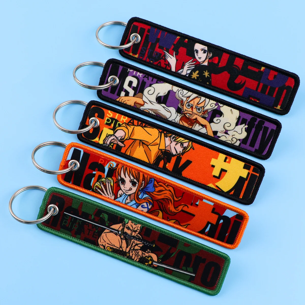 Крутой японский аниме мужской брелок для автомобилей, брелок для ключей с вышивкой, держатель для ключей, брелок для ключей, аксессуары для ключей, подарки для фанатов