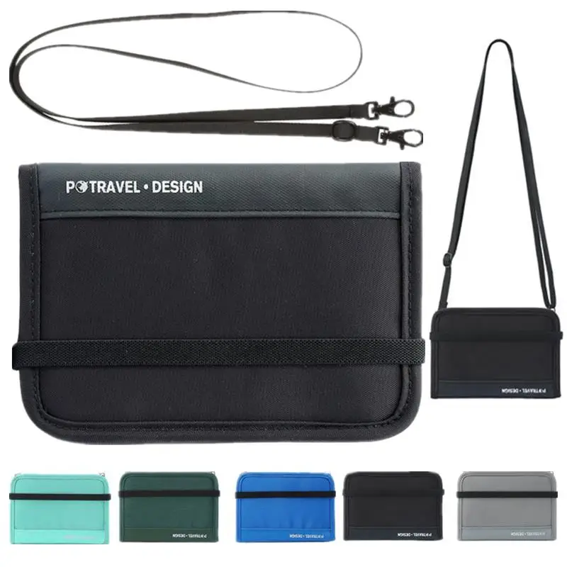 Anti-Theft Travel Passport Wallet Neck Bag Waterproof Men RFID Blocking Card Phone Pouch Women Mini Crossbody Bag Nylon Handbag