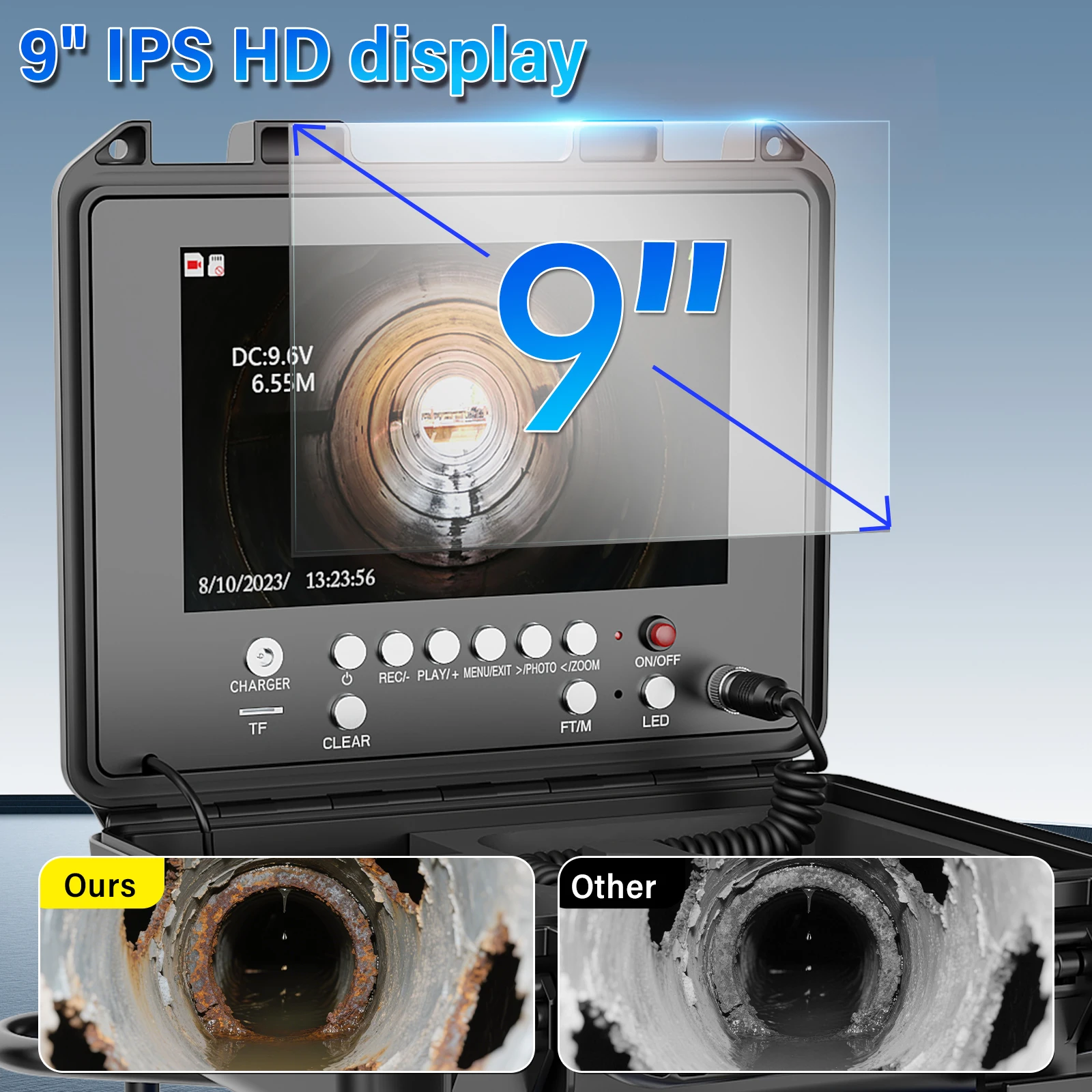 Sewer Camera 512Hz Self-Leveling 9