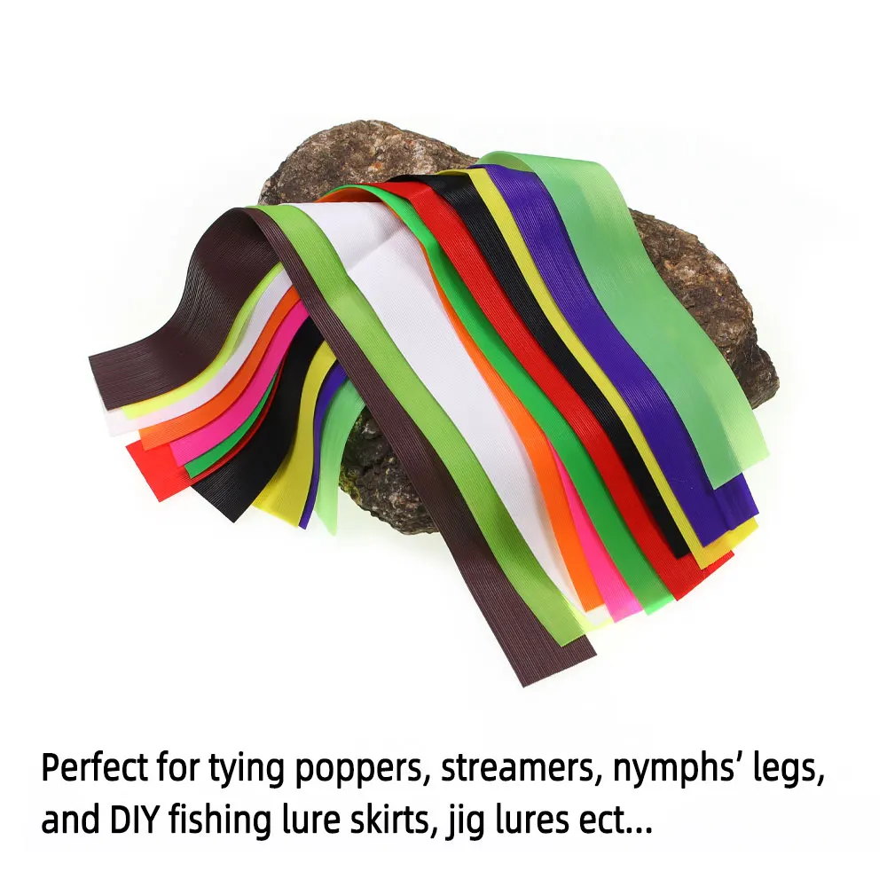 ICERIO 2/4 Stück 30cm lange Silikon-Rundgummibeine zum Fliegenbinden für Poppers, Streamer, Nymphen, Beine, Angelköder und Skirts – Detail 8