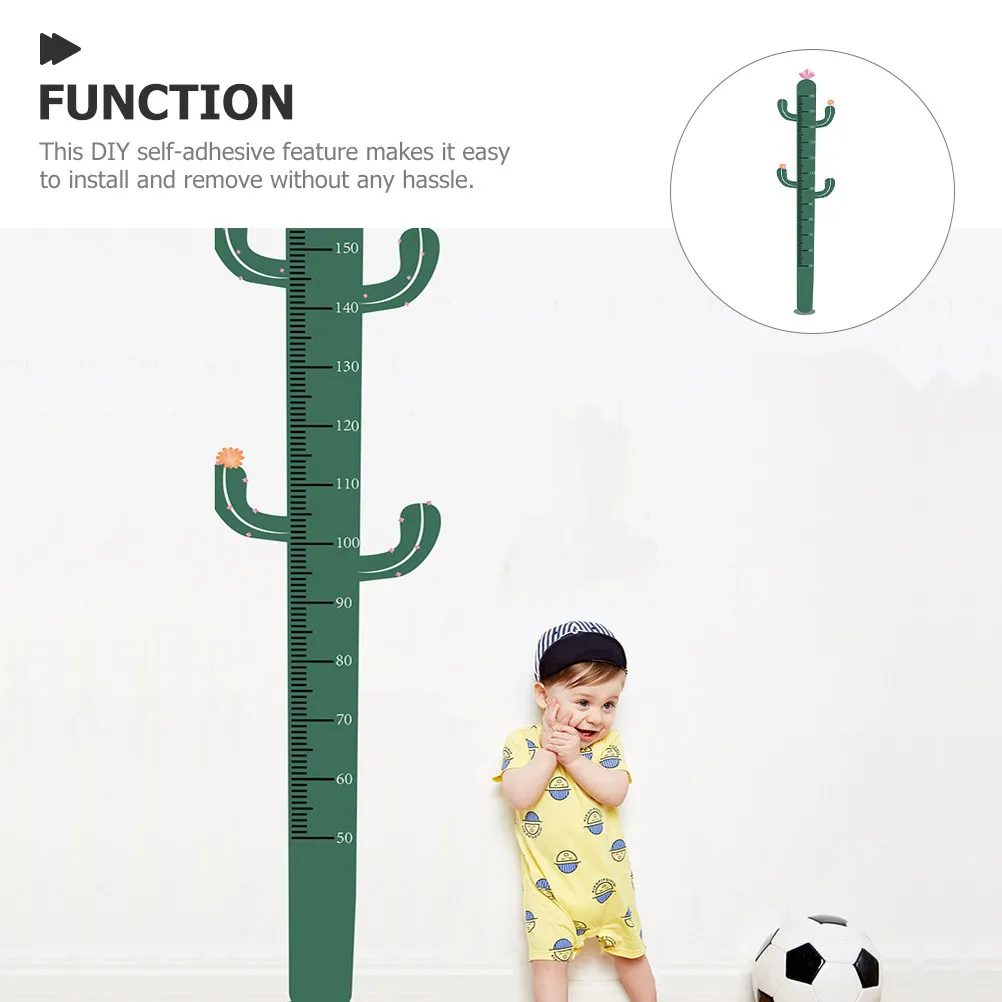 

Kids Height Sticker Cartoon Cactus Growth Chart For Children Room Decor Height Measurement For Kids Removable Wall Art