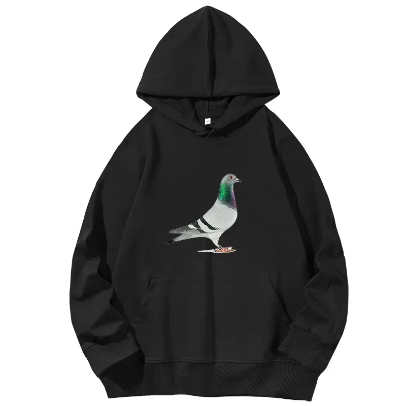 2025, Vogel, Taube, Tier, Unisex, Grafik, Kapuzenpullover, Kapuzenshirt, Frühling und Herbst, Essentials, Kapuzenpullover, Streetwear, Herren-Sweatshirt