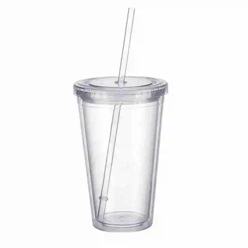 Glass Cup Tumbler Mason Jar Shaped Water Bottle With Lids Straw Coffee Cups Plastic Transparent Drinking Cup Drink Tea Milk Mug