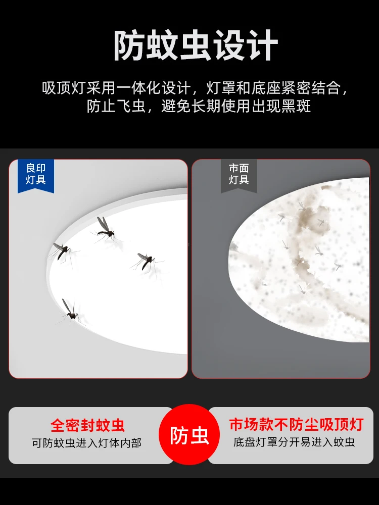 LED three-proof ceiling light ultra-thin round waterproof bathroom bathroom balcony bedroom kitchen and bathroom aisle corridor