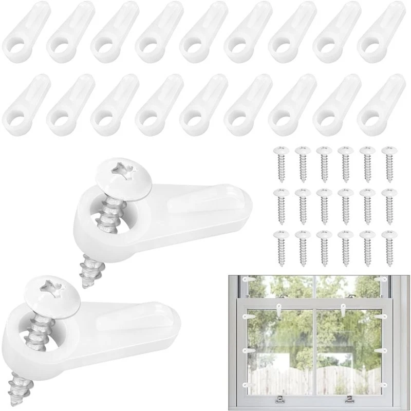 A25I-For Securing Window, Window Screen Clips- 40 Pack With Screws Retainer Holders