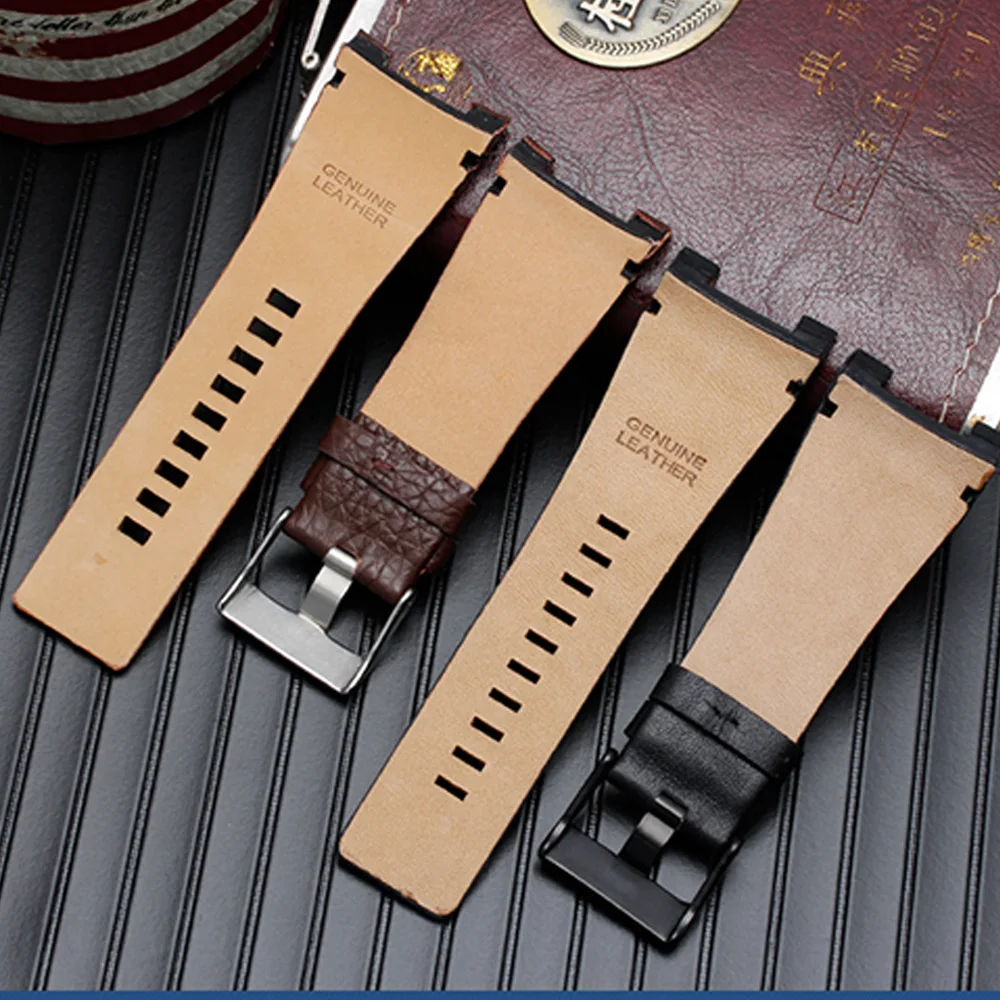 Genuine Leather Watch Strap For Diesel DZ1216 DZ1273 DZ4246 DZ4247 DZ287 Watch Bracelet Mens Watchband Wristwatches 32mm*17mm