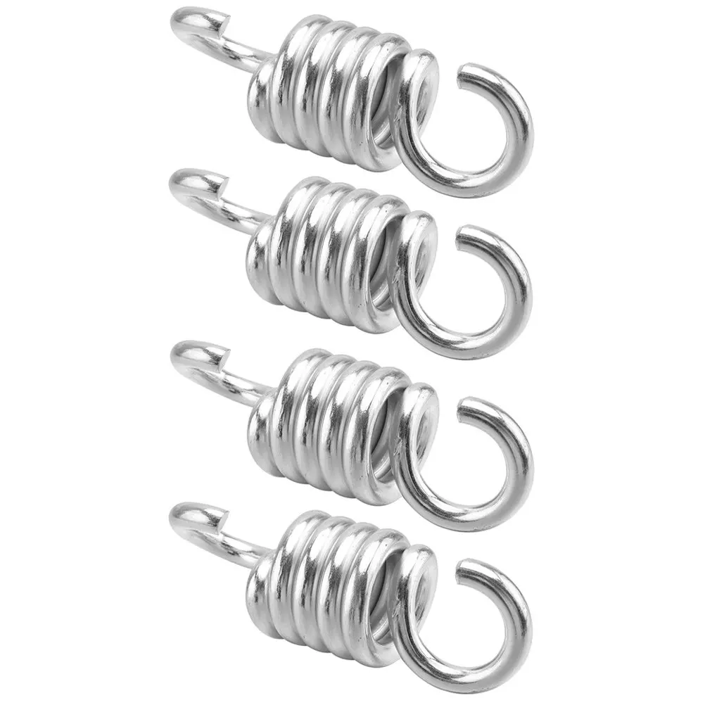 4Pcs Hammock Chair Hanging Spring Set Heavy Duty Metal Swing Springs Porch Swing Rings Sand Bag Fixing Kit Outdoor Indoor