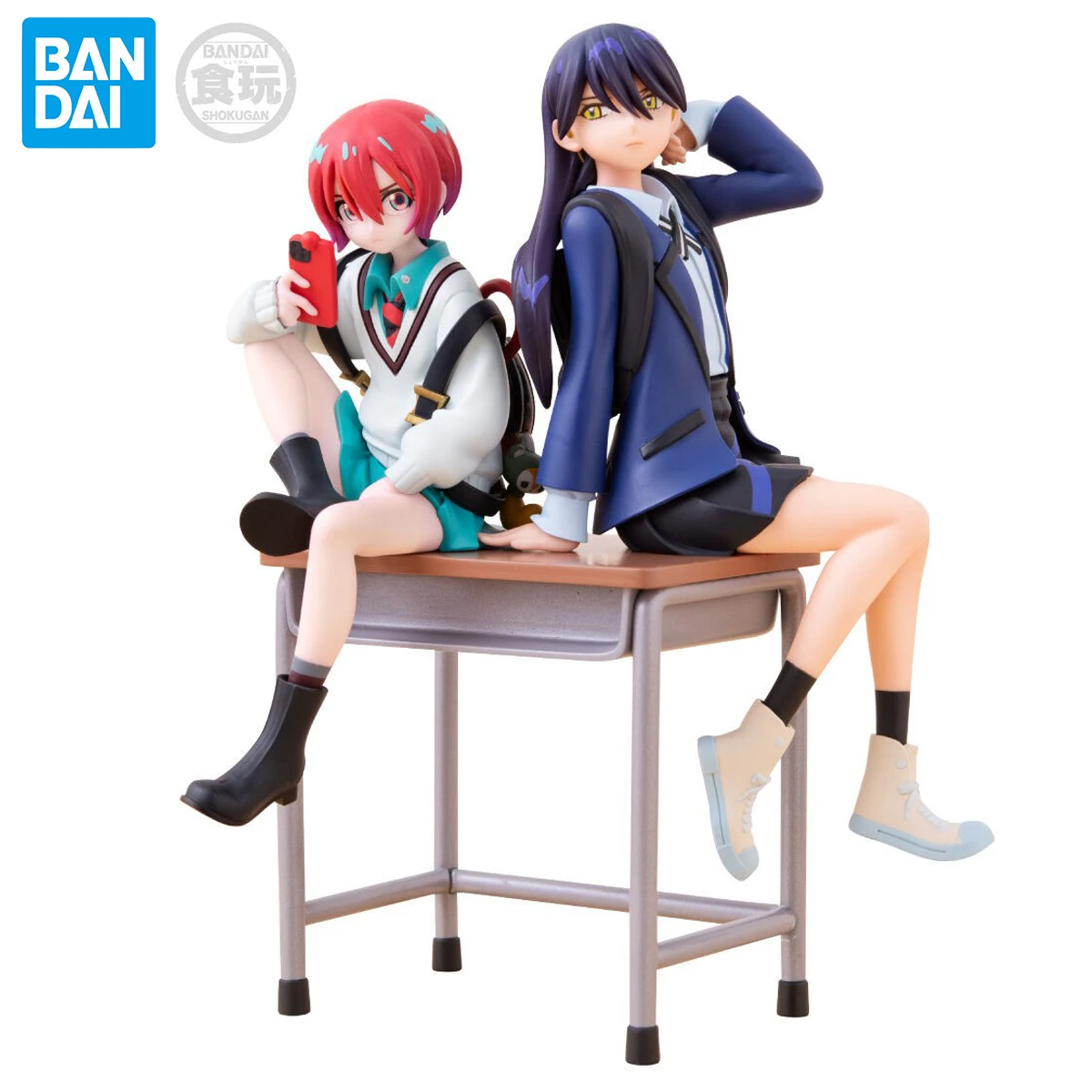 

Original New BANDAI Shokugan Mobile Suit Gundam GQuuuuuuX Gasha Portraits Machu & Nyaan 12.5cm Anime Figure Model Gift Toys