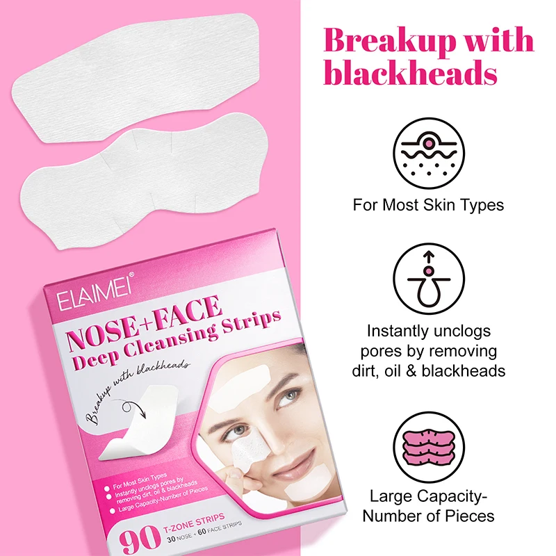 Unisex Blackhead Remove Mask Peel Nasal Strips Deep Cleansing Shrink Pore Nose Black Head Remove Sticker Skin Care Patch