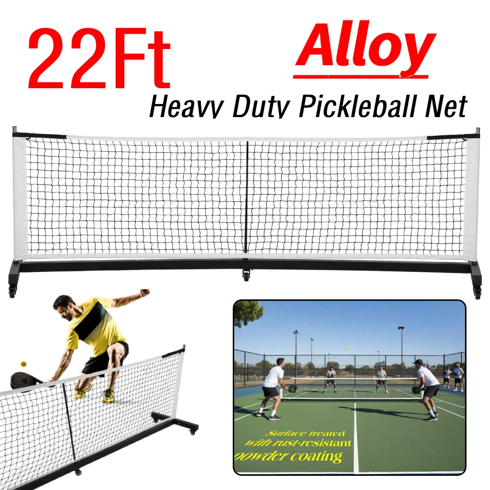 

Heavy Duty Pickleball Net Lightweight Outdoor Pickleball Paddle Net Portable Folding Pickleball Net for Tennis Driveway Backyard