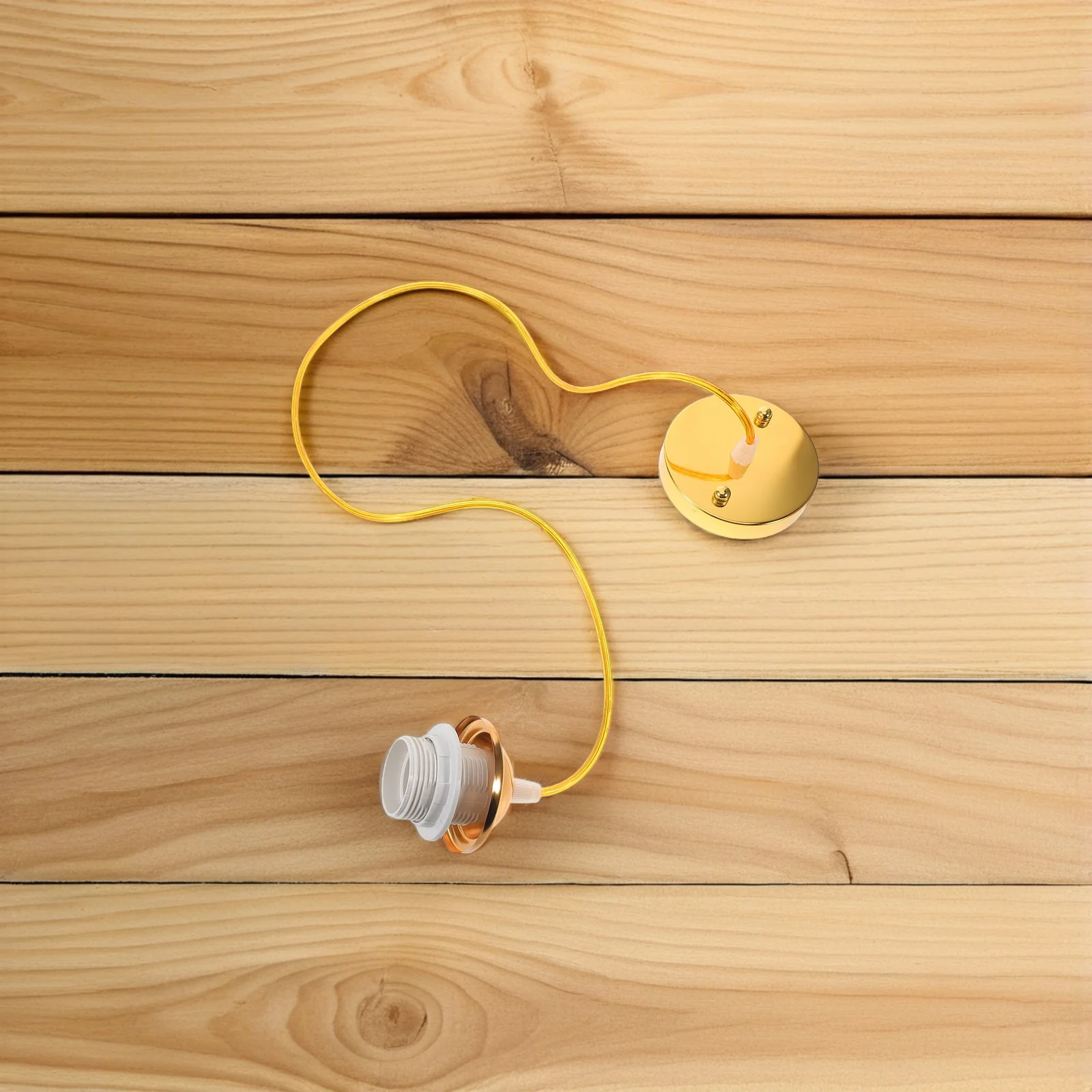 

E27 Full Thread Lamp Holder Adjustable Hanging Cord Pendant Light Kit Mini Socket for Dining Room Bedroom Living Room