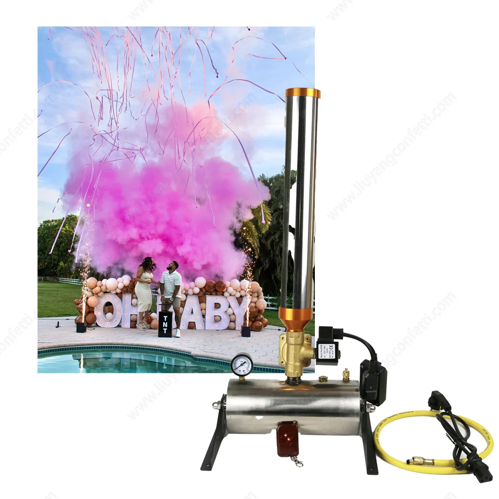 150W Confetti Streamer Wedding Paper Machine Stage Effect Colorful Shot Confetti Cannon Gender Reveal FX Baby Shower Girl or Boy