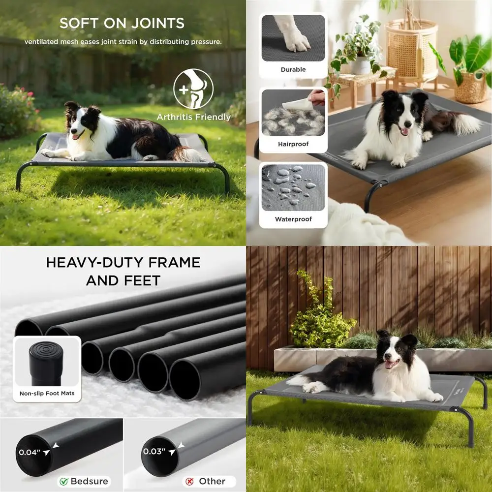 

Портативная охлаждающая кровать-гамак для собак крупных пород, для использования в помещении и на улице, с нескользящим основанием