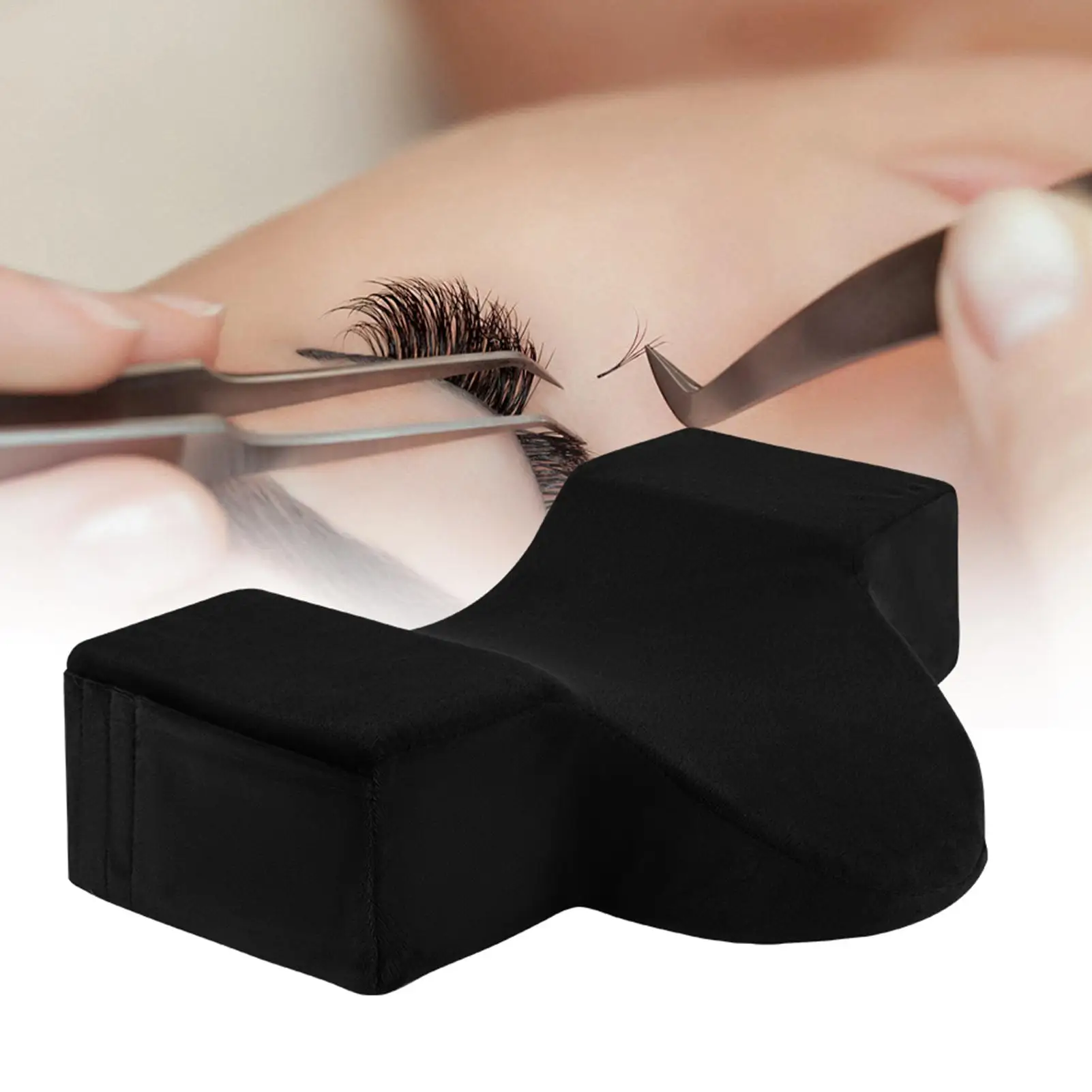 Lash Pillow Neck Pillow for Eyelash Extensions Beauty Salon Lash Grafting Cervical Cushion with Pockets Back and Neck Support